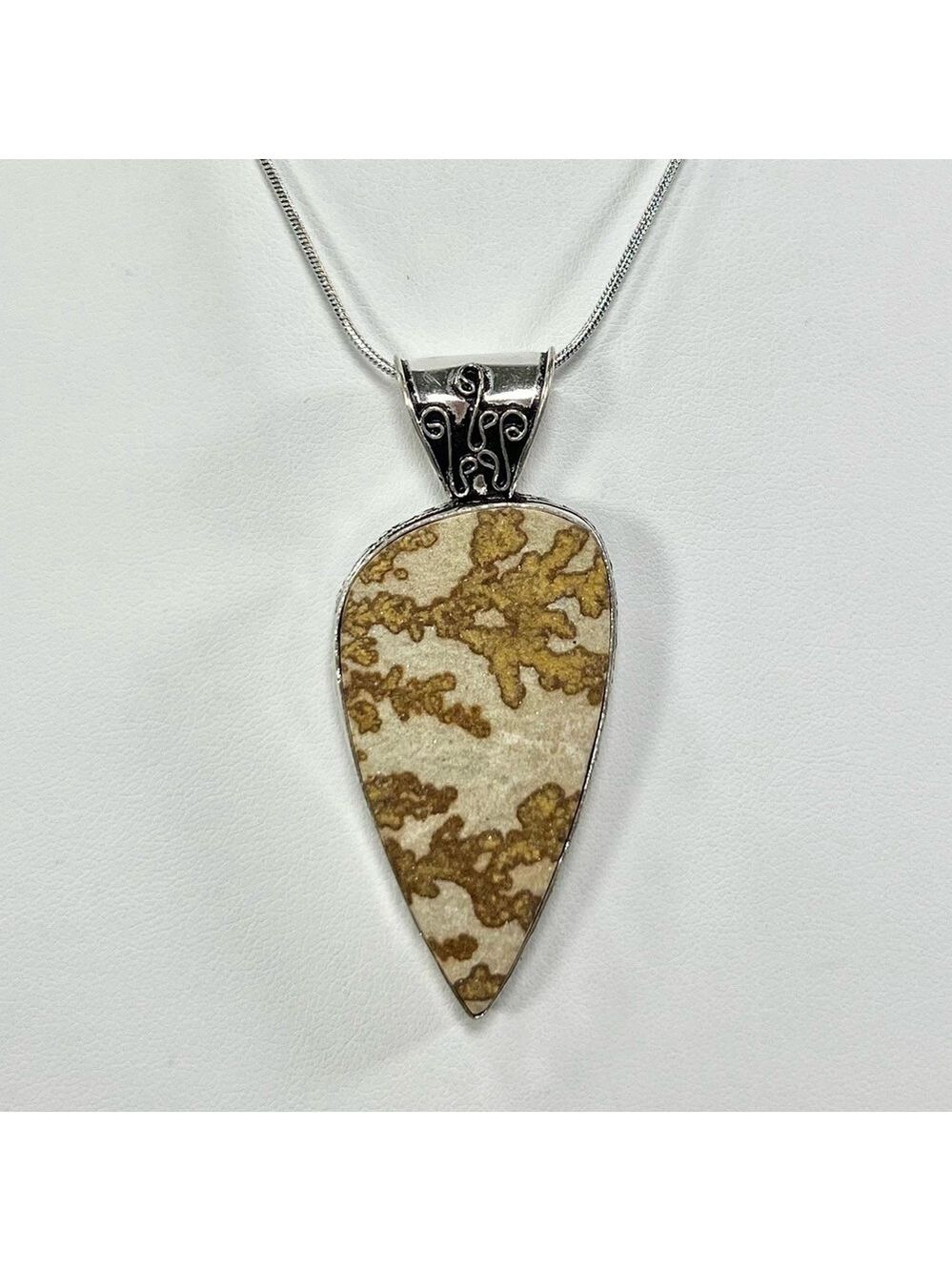 German Dendritic 925 Gemstone Pendant
